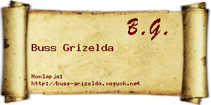 Buss Grizelda névjegykártya